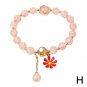 New Korean Daisy Flowers Bracelet Bohemian Colorful Crystal Beaded Bracelet Model Blue