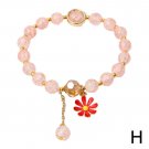 New Korean Daisy Flowers Bracelet Bohemian Colorful Crystal Beaded Bracelet Model Red