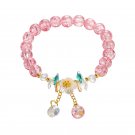 Colorful Camellia Crystal Bracelet Flower Beads Glass Beaded Bracelet Model Color 7 Colorful Camellia Crystal Bracelet Flower Beads Glass Beaded Bracelet Model Color 7