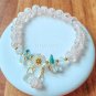 Colorful Camellia Crystal Bracelet Flower Beads Glass Beaded Bracelet Model Color 7