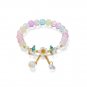 Colorful Camellia Crystal Bracelet Flower Beads Glass Beaded Bracelet Model Color 7