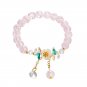 Colorful Camellia Crystal Bracelet Flower Beads Glass Beaded Bracelet Model Color 5