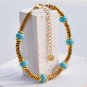 Delicate Bohemia Bracelet Multicolour Natural Stone Beaded Gold Plated Jewelry Model B573 4