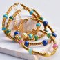 Delicate Bohemia Bracelet Multicolour Natural Stone Beaded Gold Plated Jewelry Model B573 3