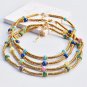 Delicate Bohemia Bracelet Multicolour Natural Stone Beaded Gold Plated Jewelry Model B573 3