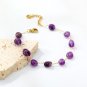 ASONSTEEL Purple Irregular Natural Stone Beads Chain Necklace Bracelet For Model NE219301G