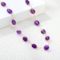 ASONSTEEL Purple Irregular Natural Stone Beads Chain Necklace Bracelet For Model NE219301S