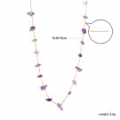 ASONSTEEL Purple Irregular Natural Stone Beads Chain Necklace Bracelet For Model NE2D750JG ASONSTEEL Purple Irregular Natural Stone Beads Chain Necklace Bracelet For Model NE2D750JG