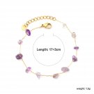 ASONSTEEL Purple Irregular Natural Stone Beads Chain Necklace Bracelet For Model BR27200CG