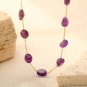ASONSTEEL Purple Irregular Natural Stone Beads Chain Necklace Bracelet For Model BR27200CG