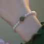 Korean White Moonlight Stone  Crystal Bracelet for Women Girls Luxury Imitation Model 0302
