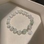 Korean White Moonlight Stone  Crystal Bracelet for Women Girls Luxury Imitation Model Red