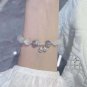 Korean White Moonlight Stone  Crystal Bracelet for Women Girls Luxury Imitation Model Red