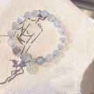 Korean White Moonlight Stone  Crystal Bracelet for Women Girls Luxury Imitation Model Gray01
