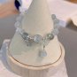 Korean White Moonlight Stone  Crystal Bracelet for Women Girls Luxury Imitation Model Gray01