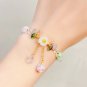 Korean New Sweet Daisy Flower Bracelet For Women Colorful Crystal Beaded Model BR22Y06616