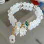 Cute Green Crystal Bead Bracelet for Women Trendy Lily Valley Flower Charm Model BR22Y06616