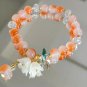 Cute Green Crystal Bead Bracelet for Women Trendy Lily Valley Flower Charm Model Blue