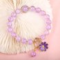Lucky Popcorn Crystal Bracelet New Korean Daisy Flower Multicolor Glass Beads Model Green