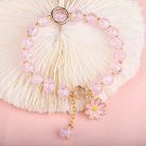 Lucky Popcorn Crystal Bracelet New Korean Daisy Flower Multicolor Glass Beads Model Pink