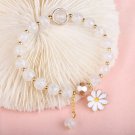 Lucky Popcorn Crystal Bracelet New Korean Daisy Flower Multicolor Glass Beads Model White