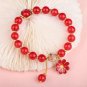 Lucky Popcorn Crystal Bracelet New Korean Daisy Flower Multicolor Glass Beads Model Yellow