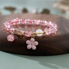 Korean Sweet Cute Flowers Pendant Beaded Bracelet For Women Green Crystal Glass Model BR24Y01812 Korean Sweet Cute Flowers Pendant Beaded Bracelet For Women Green Crystal Glass Model BR24Y01812