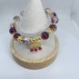 Korean Sweet Cute Flowers Pendant Beaded Bracelet For Women Green Crystal Glass Model BR24Y0252
