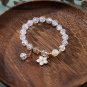 Korean Sweet Cute Flowers Pendant Beaded Bracelet For Women Green Crystal Glass Model BR24Y0252
