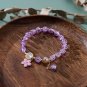 Korean Sweet Cute Flowers Pendant Beaded Bracelet For Women Green Crystal Glass Model BR24Y0252