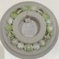 Korean Sweet Cute Flowers Pendant Beaded Bracelet For Women Green Crystal Glass Model BR24Y01815