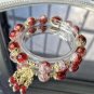 Korean Sweet Cute Flowers Pendant Beaded Bracelet For Women Green Crystal Glass Model BR24Y01815