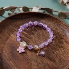 Korean Sweet Cute Flowers Pendant Beaded Bracelet For Women Green Crystal Glass Model BR24Y01816 Korean Sweet Cute Flowers Pendant Beaded Bracelet For Women Green Crystal Glass Model BR24Y01816