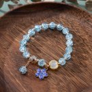 Korean Sweet Cute Flowers Pendant Beaded Bracelet For Women Green Crystal Glass Model BR24Y01813 Korean Sweet Cute Flowers Pendant Beaded Bracelet For Women Green Crystal Glass Model BR24Y01813