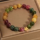 ZAKOL Fashion Natural Stone Bracelet Elegant Lily of the Valley Flower Pendant Model D