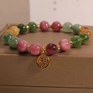 ZAKOL Fashion Natural Stone Bracelet Elegant Lily of the Valley Flower Pendant Model C