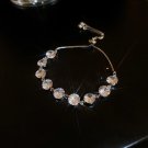 Stainless Steel Rhinestone Bracelets For Women 2023 Silver Color Letter D Model SL0017