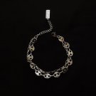 Stainless Steel Rhinestone Bracelets For Women 2023 Silver Color Letter D Model SL0056
