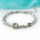 Stainless Steel Rhinestone Bracelets For Women 2023 Silver Color Letter D Model SL00014