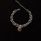 Stainless Steel Rhinestone Bracelets For Women 2023 Silver Color Letter D Model SL0054