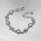 Stainless Steel Rhinestone Bracelets For Women 2023 Silver Color Letter D Model SL0106