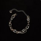Stainless Steel Rhinestone Bracelets For Women 2023 Silver Color Letter D Model SL0053