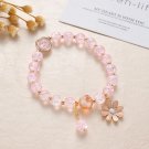 New Korean Flowers Daisy Bracelets Bohemian Colorful Crystal Beaded Bracelet Model Pink