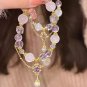 Light Luxury Purple Glass Crystal Beaded Bracelets for Women Chic Butterfly Model BR24Y0554
