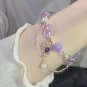 Light Luxury Purple Glass Crystal Beaded Bracelets for Women Chic Butterfly Model BR24Y01751
