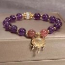 2025 New Purple Crystal Beaded Bracelets For Women Shiny Zircon Flower Water Model 05