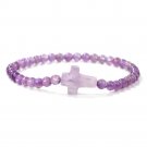 Healing Natural Amethysts Bracelet Stone Purple Crystal Beaded Bracelets Model Type 15