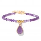 Healing Natural Amethysts Bracelet Stone Purple Crystal Beaded Bracelets Model Type 26