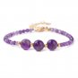 Healing Natural Amethysts Bracelet Stone Purple Crystal Beaded Bracelets Model Type 33