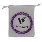 Healing Natural Amethysts Bracelet Stone Purple Crystal Beaded Bracelets Model Type 31